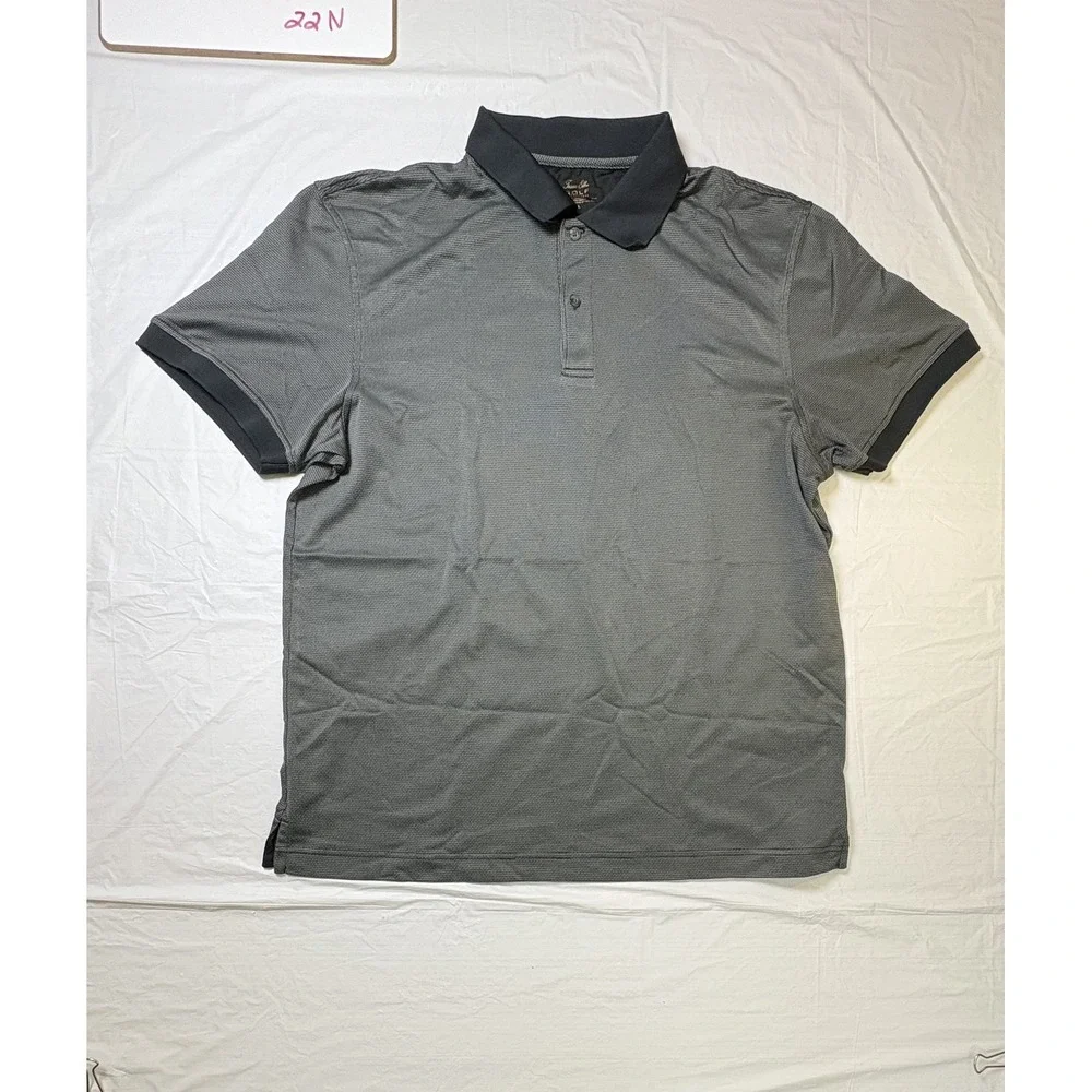Mens Tasso Elba Golf Performance short sleeve active polo, size XL,‎ black/gray